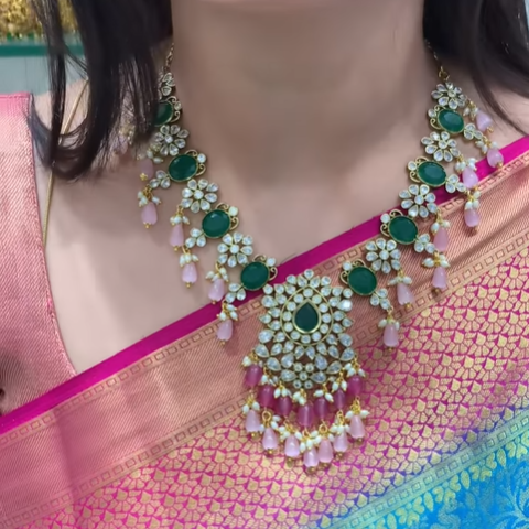 Chandraharam with white Stone